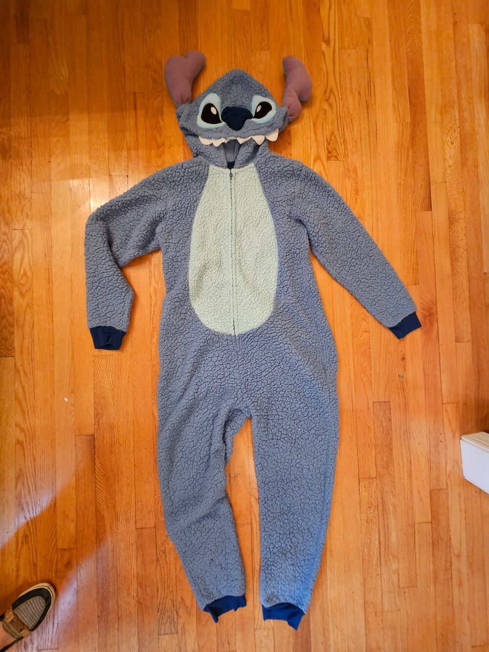 Disney Stitch Adult Fuzzy One Piece Costume Jumpsuit Small